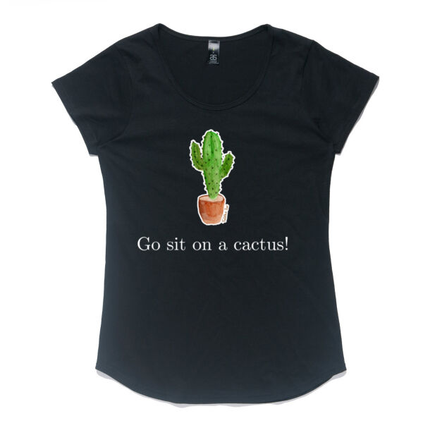 Cactus Ladies Tee - Black Thumbnail